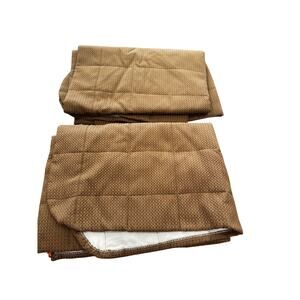Anderson Fabrics H81in L51in Twin Brown tone bedspreads Diamond stitching custom